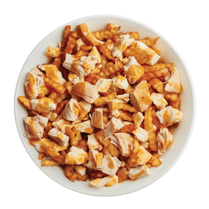 Poutine régulière au poulet