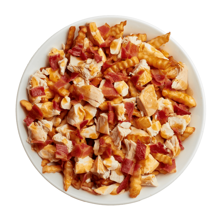 Poutine régulière poulet bacon