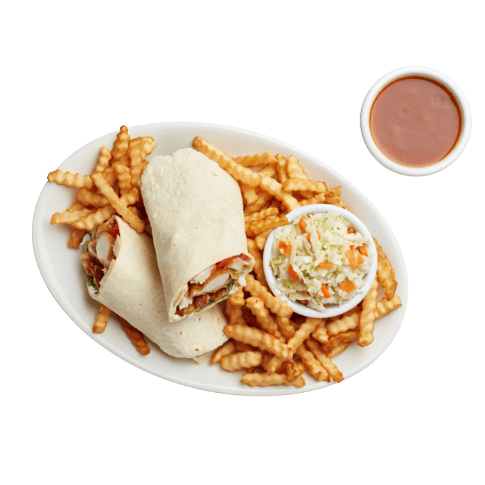 Wrap au poulet avec sauce