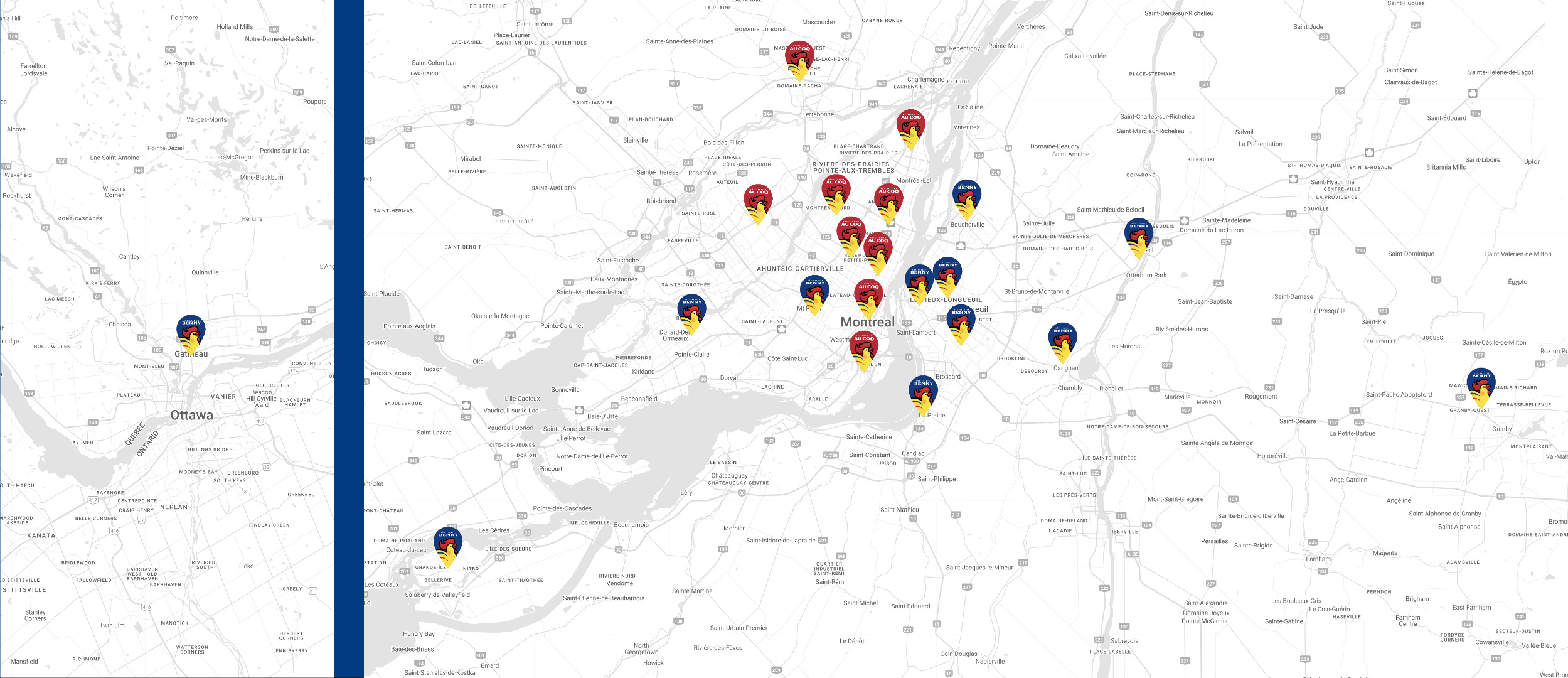 Rotisseries Benny/Au Coq Location Map